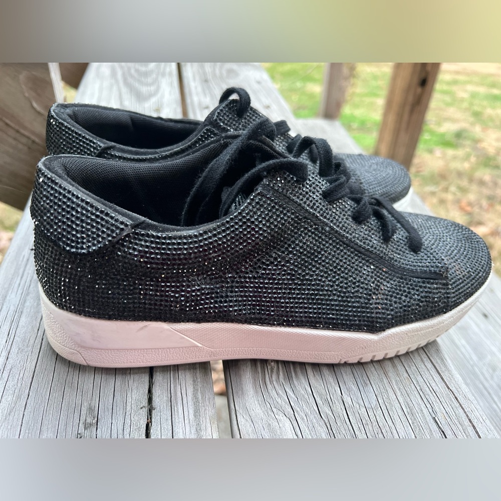 Black bling Jessica Simpson sneakers